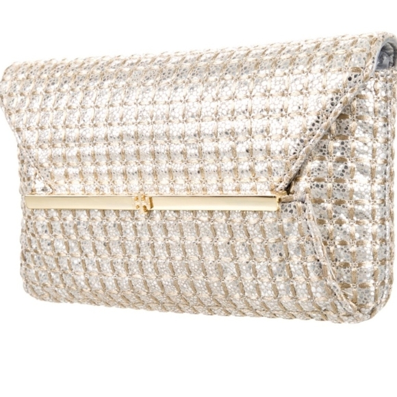 Tory Burch Silver and Gold Clutch - Picture 1 of 8